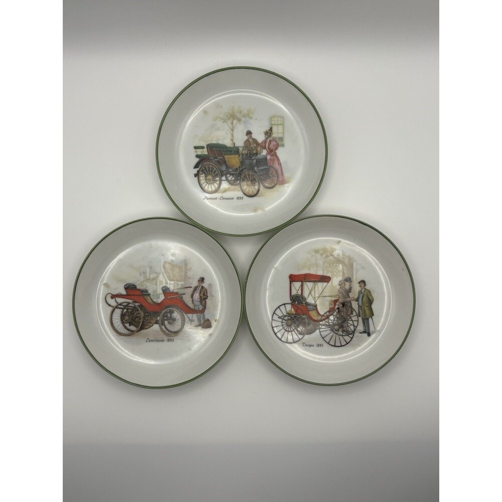 Set of 3 Vintage Antique Automobile Collector Plates Meiselman‎